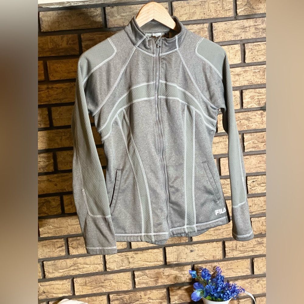 ‎Fila fitted workout jacket grey medium